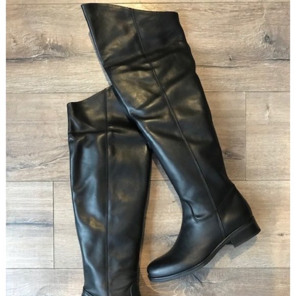 New leather over knee tall boots black - Picture 4 of 4